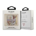 Guess AirPods cover fioletowy Flower Strap Collection