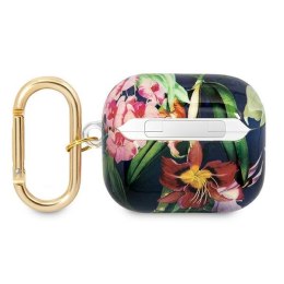 Guess AirPods 3 cover niebieski Flower Strap Collection