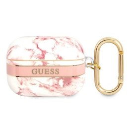 Guess AirPods Pro cover różowy Marble Strap Collection