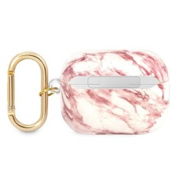Guess AirPods Pro cover różowy Marble Strap Collection