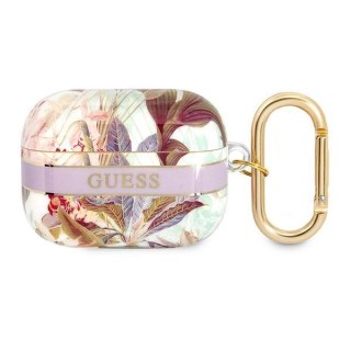 Guess AirPods Pro cover fioletowy Flower Strap Collection