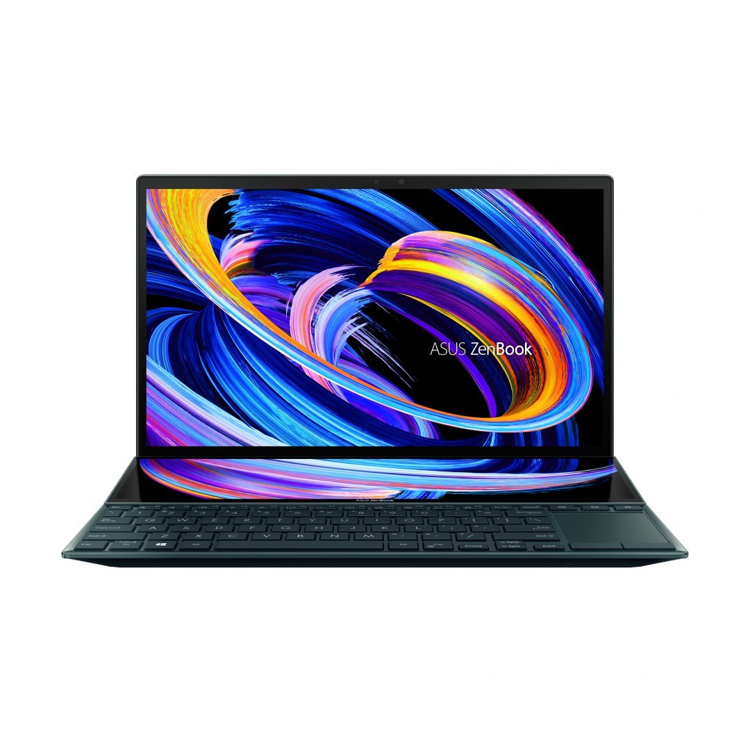 ASUS ZenBook Duo UX482EGR-HY355W i7-1195G7 14" FHD Touch IPS 400nits AG 16GB LPDDR4X SSD1TB GeForce MX450 2GB Cam WLAN+BT 70WHrs