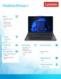 Lenovo Laptop ThinkPad Z16 G1 21D4001LPB W11Pro 6850H/32GB/1TB/INT/LTE/16.0 WQUXGA/Touch/Arctic Grey/3YRS Premier Support