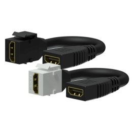 PROCAB Adapter Keystone Żeńskie HDMI A - Żeńskie HDMI A Moduł na kablu biały - VCK450/W