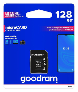 GOODRAM Karta pamięci microSDHC 128GB CL10 UHS I + adapter