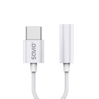 Savio Adapter USB-C - Mini Jack 3,5mm, Xiaomi, Huawei, Oppo, AK-51