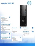 Dell Komputer Optiplex 3000 SFF/Core i5-12500/8GB/256GB SSD/Integrated/DVD RW/No Wifi/Kb/Mouse/W11Pro/3Y