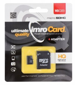 Zestaw kart pamięci IMRO 4/16G ADP (16GB; Class 4; + adapter)