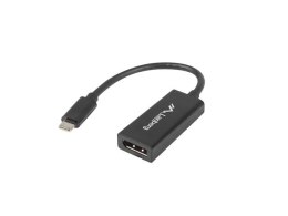 Adapter Lanberg AD-UC-DP-01 (USB typu C M - DisplayPort F; 0,15m; kolor czarny)