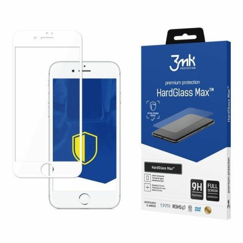 3MK HardGlass Max iPhone 8 Plus biały white, FullScreen Glass