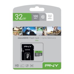 PNY Karta pamięci MicroSDHC Elite 32GB P-SDU32GU185GW-GE