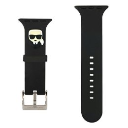 Karl Lagerfeld Pasek Apple Watch 38/40/41mm czarny strap Silicone Karl Heads