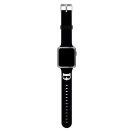 Karl Lagerfeld Pasek Apple Watch 42/44/45mm czarny strap Silicone Choupette Heads