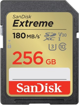 SanDisk Karta pamięci Extreme SDXC 256GB 180/130 MB/s V30 UHS-I