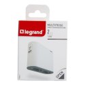 Legrand Rozgałęziacz 2x2P+USB AC Biało/czarny