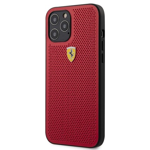Ferrari FESPEHCP12LRE iPhone 12 Pro Max 6,7" czerwony/red hardcase On Track Perforated