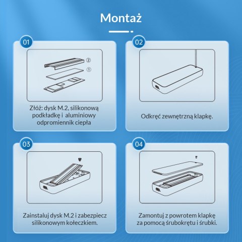 Orico Obudowa dysku SSD M.2 NVMe 20 Gbps