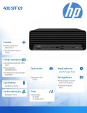 HP Inc. Komputer 400 SFF G9 i7-12700 512GB/16GB/DVD/W11P 6A831EA