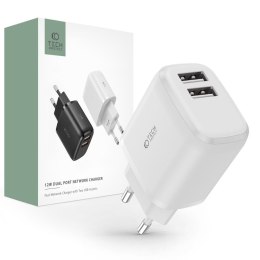 TECH-PROTECT C12W 2-PORT NETWORK CHARGER 2.4A WHITE