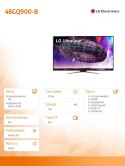 LG Electronics Monitor gamingowy 48GQ900-B UltraGear UHD 4K OLED 48 cali