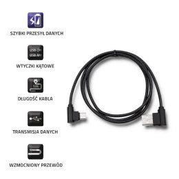 Qoltec Kabel USB typ C męski | USB 2.0 A męski | 1m