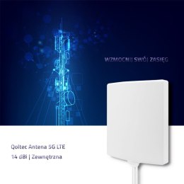 Qoltec Antena 5G LTE | 14 dBi| Zewnętrzna