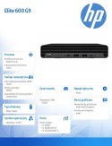 HP Inc. Komputer Elite 600G9 MT i5-12500 512/16G/W11Pro 6B2G9EA