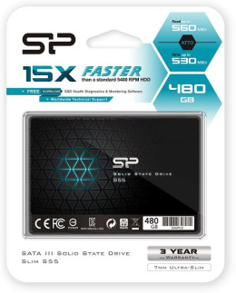 Dysk SSD Silicon Power S55 480GB 2.5" SATA3 (560/530) 7mm
