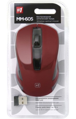Mysz bezprzewodowa Defender MM-605 optyczna 1200dpi czerwona