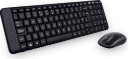 Zestaw bezprzewodowy klawiatura + mysz Logitech MK220 czarny