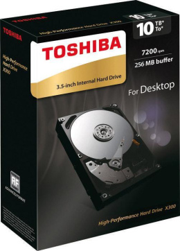 Dysk Toshiba X300 HDWR11AUZSVA 10TB 3,5" 7200 256MB SATA III BULK