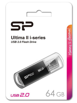 Pendrive Silicon Power Ultima II M01 64GB USB 2.0 kolor czarny ALU