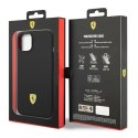 Ferrari FEHCP14SSIBBK iPhone 14 6,1" czarny/black hardcase Silicone Metal Logo