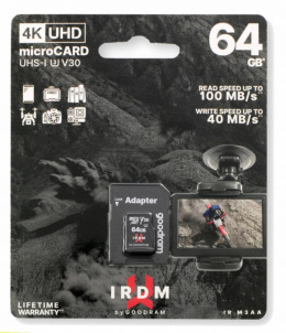 Karta pamięci microSDXC GOODRAM IRDM 64GB UHS-I U + Adapter