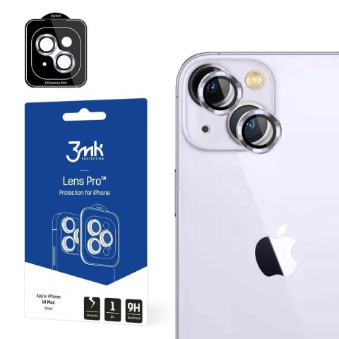 3MK Lens Protection Pro iPhone 14 Plus 6,7" fioletowy/violet Ochrona na obiektyw aparatu z ramką montażową 1szt.