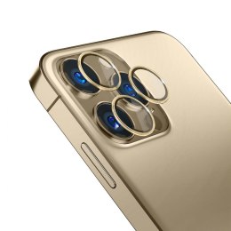 3MK Lens Protection Pro iPhone 14 Pro / 14 Pro Max złoty/gold Ochrona na obiektyw aparatu z ramką montażową 1szt.