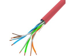 Lanberg Kabel LAN UTP 100Mb/s 305m drut cca czerwony