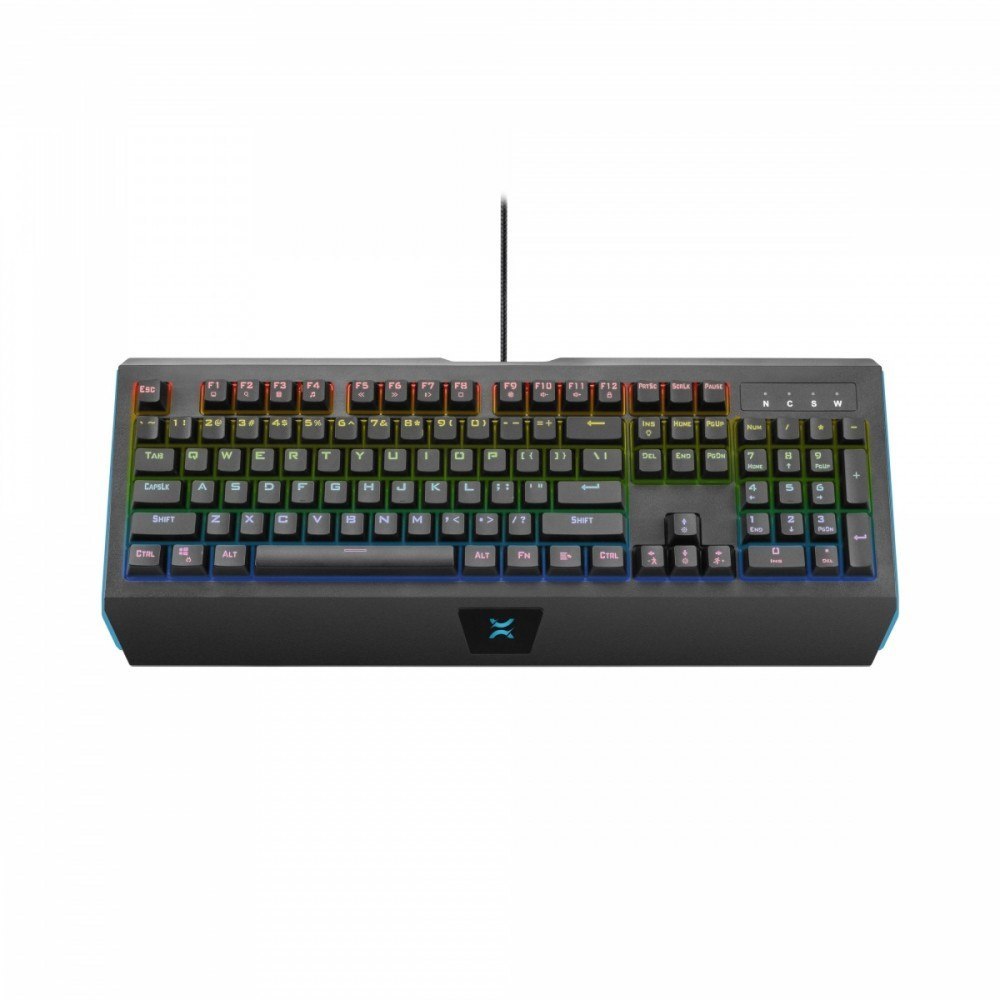 NOXO Vengeance mechaniczna klawiatura dla graczy BLUE switch (niebieskie przełączniki ), RAINBOW LED
