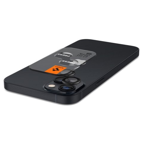 2x Osłona aparatu Spigen Glas.tR EZ Fit Optik Pro do iPhone 14 / 14 Plus / 15 / 15 Plus Black | AGL05213