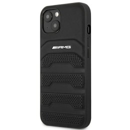 AMG AMHCP14MGSEBK iPhone 14 Plus 6,7" czarny/black hardcase Leather Debossed Lines