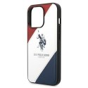 US Polo USHCP14LPSO3 iPhone 14 Pro 6,1" biały/white Tricolor Embossed