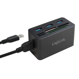 Hub USB LogiLink CR0042 USB3.0 z czytnikiem kart pamięci