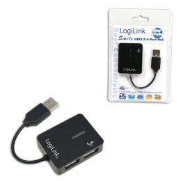 Hub USB LogiLink UA0139 4xUSB 2.0, czarny