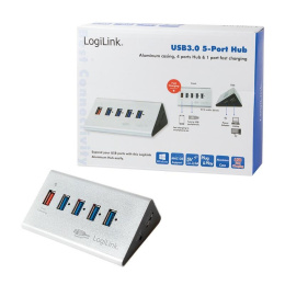 Hub USB LogiLink UA0227 5 portów USB3.0, biurkowy, aktywny
