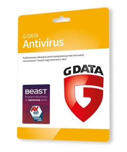 Oprogramowanie GDATA Antivirus 2PC 1rok karta-klucz