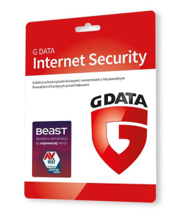 Oprogramowanie GDATA Internet Security 2PC 1rok karta-klucz