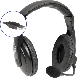Słuchawki z mikrofonem Defender GRYPHON 750U USB czarne