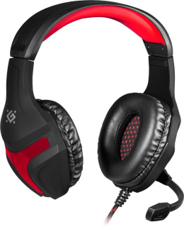 Słuchawki z mikrofonem Defender SCRAPPER 500 Gaming czerwono-czarne + adapter 4 pin + GRA