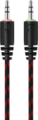 Słuchawki z mikrofonem Defender SCRAPPER 500 Gaming czerwono-czarne + adapter 4 pin + GRA