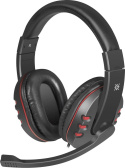 Słuchawki z mikrofonem Defender WARHEAD G-160 Gaming czarno-czerwone + GRA
